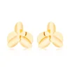 BRINCO FLOR LISO OURO 18K