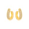 BRINCO ARGOLA CRAVEJADO COM MICRO ZIRCÔNIAS OURO 18K