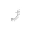 BRINCO EAR CUFF CRAVEJADO COM MICRO ZIRCÔNIAS RÓDIO BRANCO