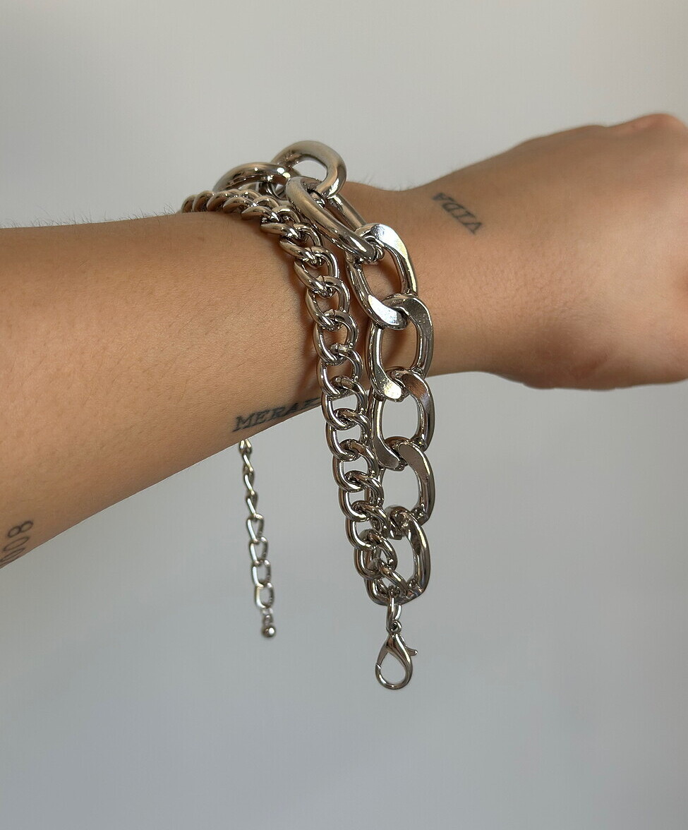 PULSEIRA DUPLA LISA RÓDIO BRANCO