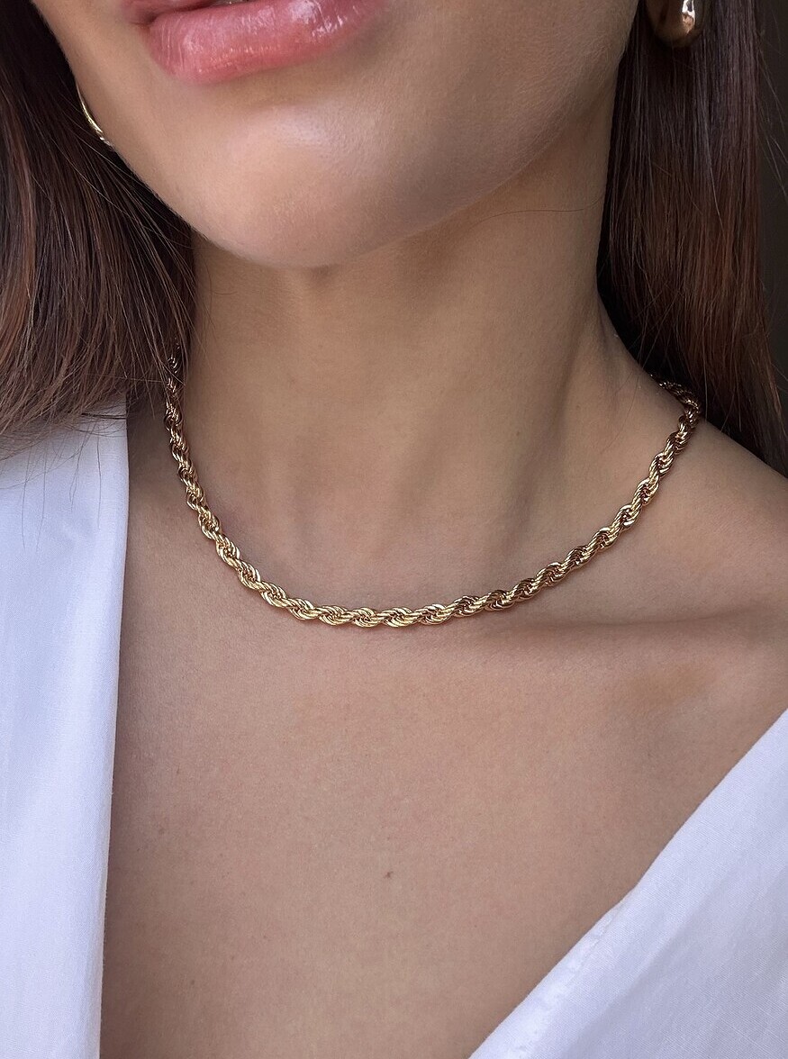 CHOKER CORDÃO BAIANO G - OURO 18K