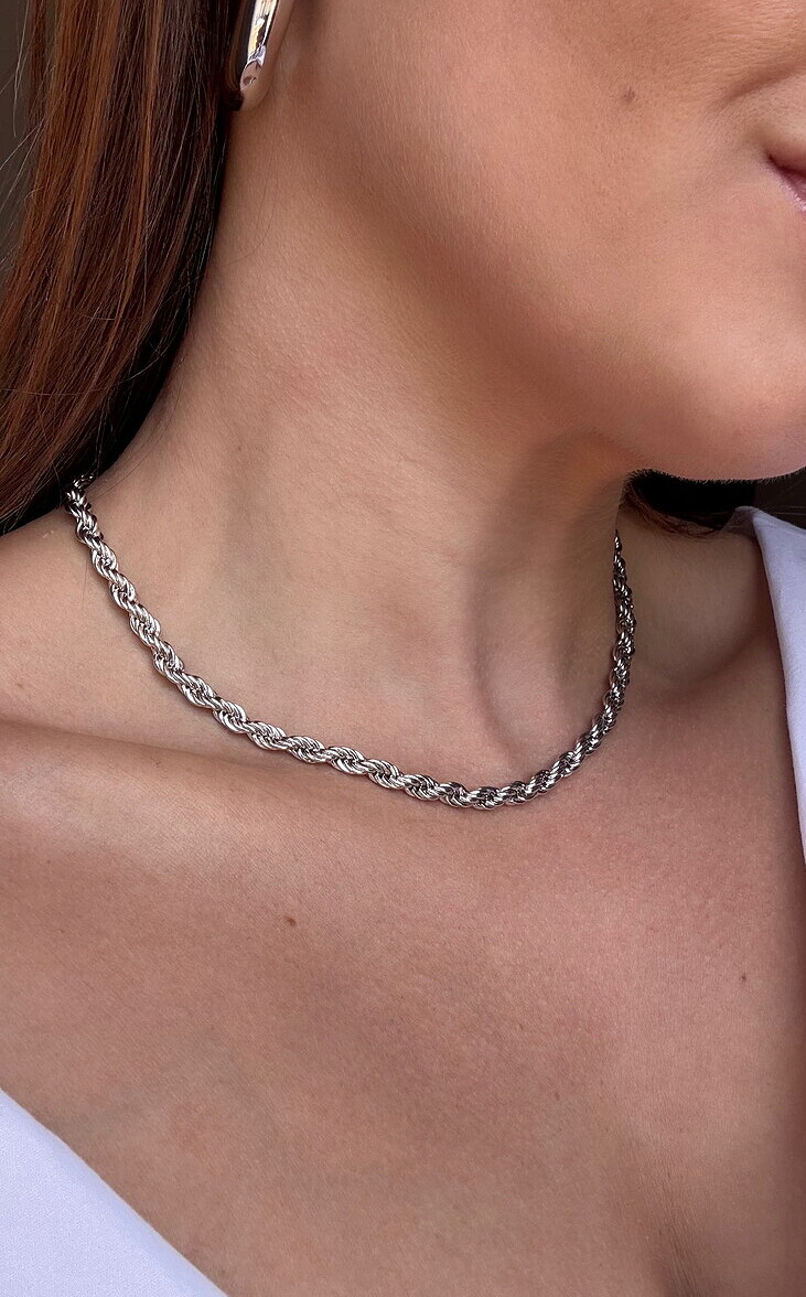 CHOKER CORDÃO BAIANO G - RÓDIO BRANCO