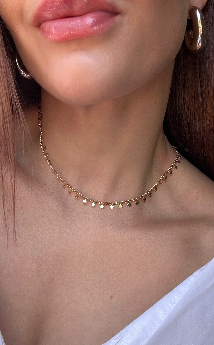 COLAR DE ESTRELINHAS OURO 18K