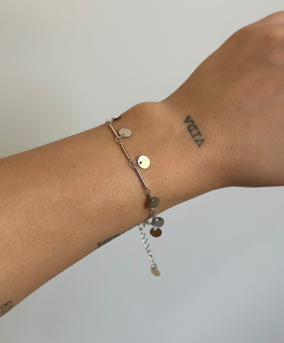 PULSEIRA MEDALHINHA MYKONOS RÓDIO BRANCO